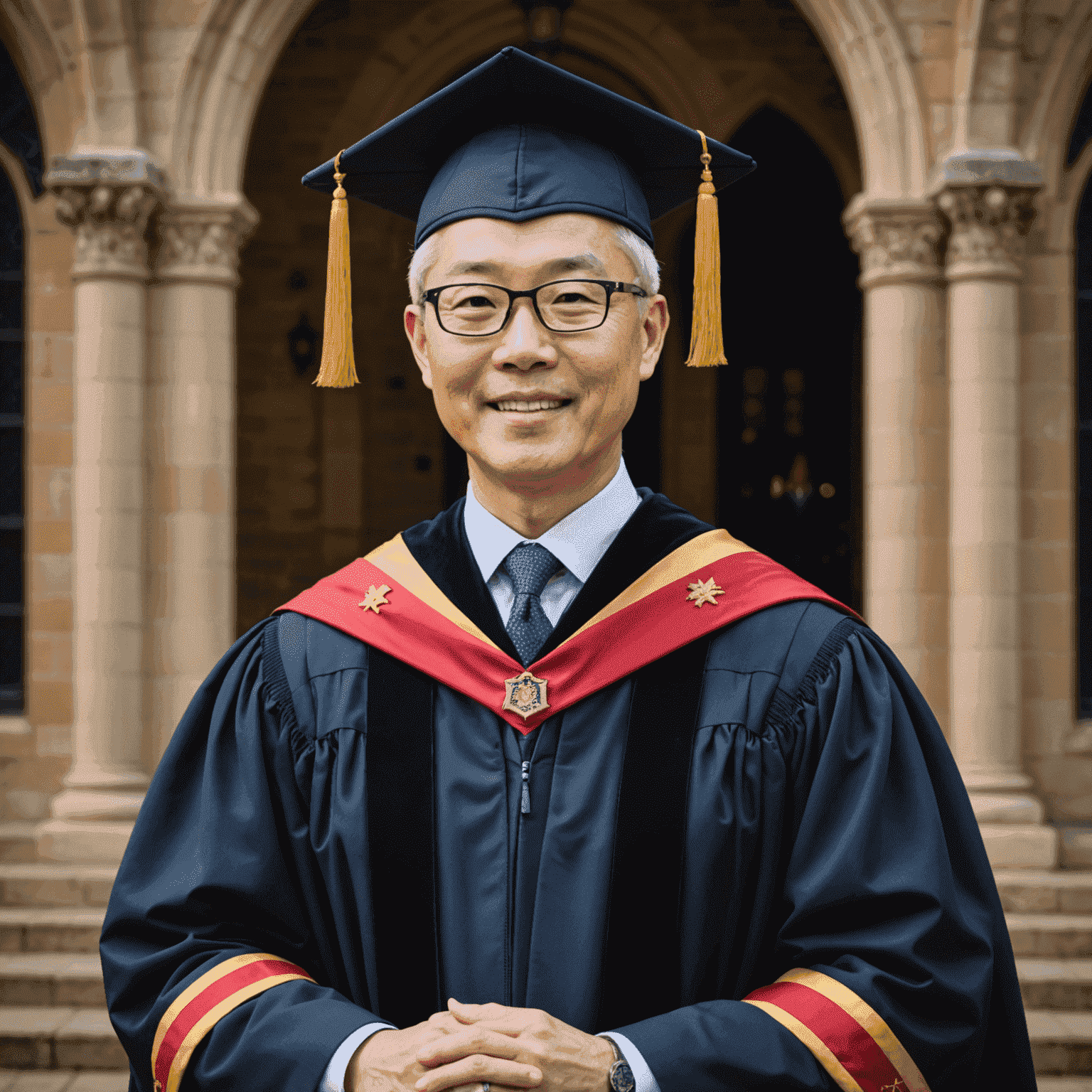 Tony Tan receiving his doctoral degree at the University of Adelaide, dressed in academic regalia